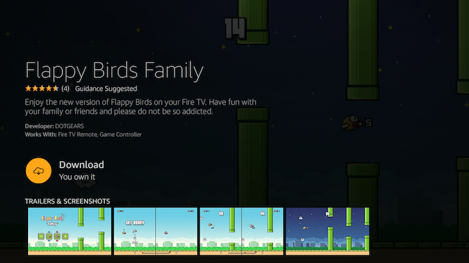 Cara Menggunakan Amazon Fire TV Stick: Cara Mengunduh dan memainkan Flappy Birds Family dan game lainnya