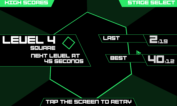 Layar Kematian Super Hexagon