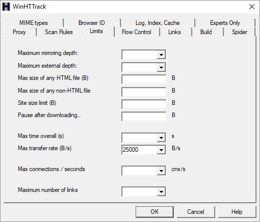 Simpan dan Cadangkan Situs Web untuk Membaca Offline Dengan HTTrack HTTrack 03