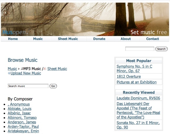 10 Situs Teratas Untuk Mendengarkan MusOpen Musik Klasik