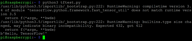 TensorFlow dan Python3.5 - Kesalahan yang dapat diabaikan