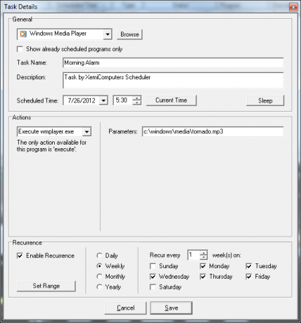 jadwal aplikasi windows 7