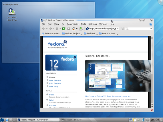 fitur fedora 12