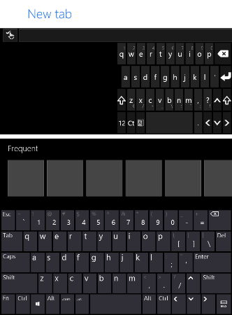 Windows 8 IE Keyboard