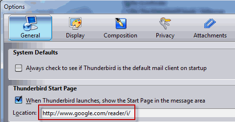 Sinkronisasi Google Kontak, Kalender & RSS Anda di opsi thunderbird thunderbird