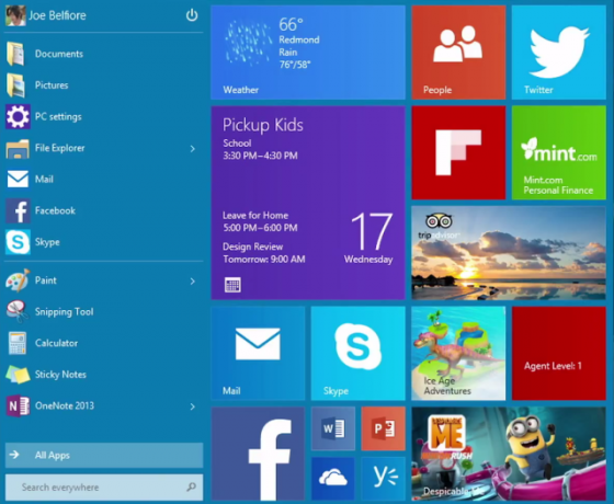 Menu Mulai Windows 10