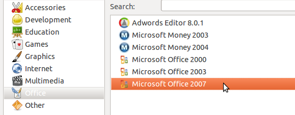 instal office 2007 di linux