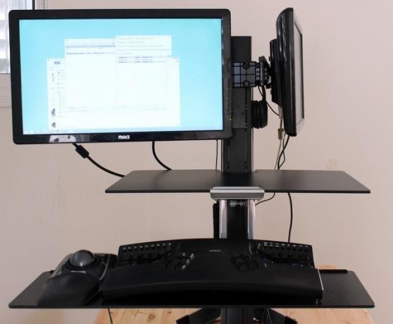 workstation dual sit stand workstation