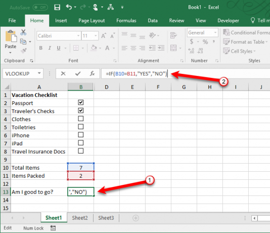 cara membuat daftar periksa di excel seperti pro