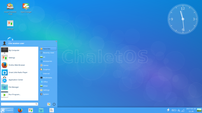 ChaletOS 16 Menu Mulai