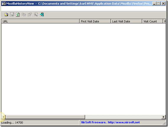 cetak riwayat firefox