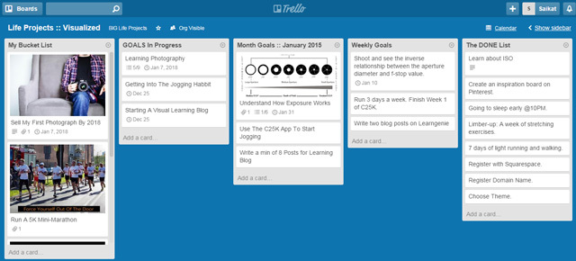 Trello - Memvisualisasikan Sasaran