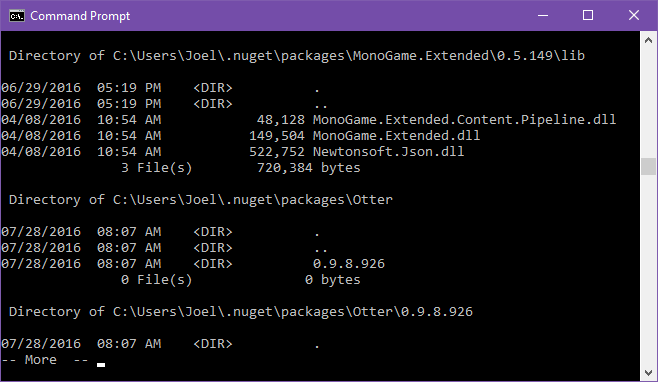 Output Command Prompt Paginasi