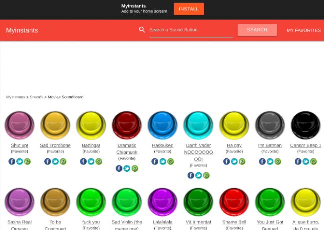 Myinstants adalah cara termudah untuk menemukan dan menambahkan suara ke papan suara khusus Anda sendiri