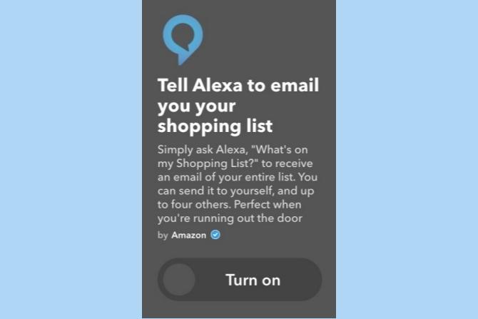 ifttt gmail daftar belanja alexa