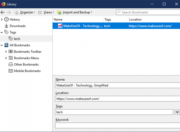 Tag Bookmark Firefox