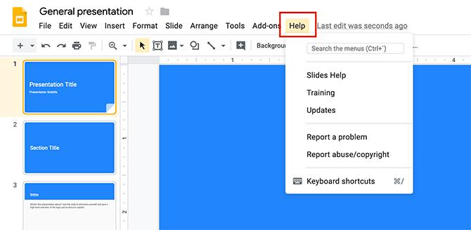 Cara Membuat Presentasi Menu Bantuan Google Slides