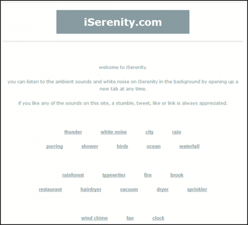 10 Situs Web Yang Akan Membantu Mengurangi Kebisingan Agar Anda Tetap Fokus di iSerenity