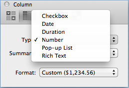 Format omniOutliner