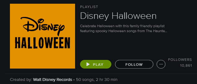 Daftar Putar Spotify - Disney Halloween