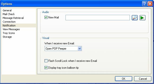 Periksa Semua Email & Dapatkan Peringatan Email dengan pemberitahuan pengaturan POP Peeper (Windows )11