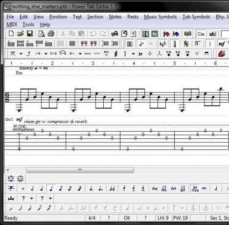 tablature gitar