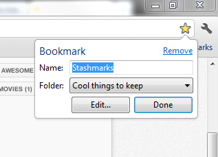 tag bookmark chrome