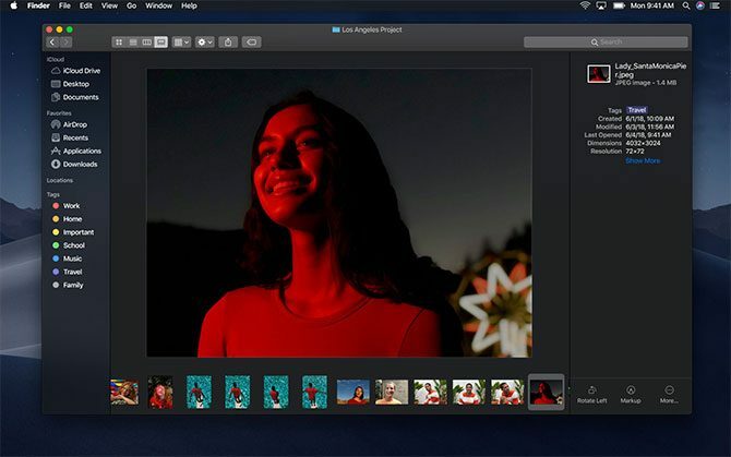 macOS 10.14 Tampilan Galeri Mojave