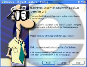 Backup & Restore Pengaturan Browser Internet Explorer Anda yaitu backuphead