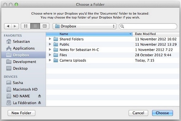 menyinkronkan mac dropbox