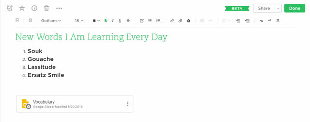 Gunakan Evernote untuk menangkap kata-kata baru.