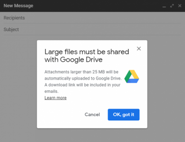 unggah ke google drive prompt di gmail