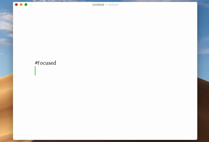 Berfokus, aplikasi penulisan bebas gangguan untuk Mac