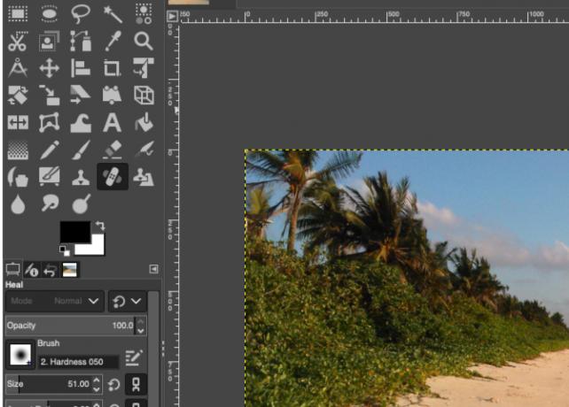 pengeditan gambar dengan GIMP di Mac