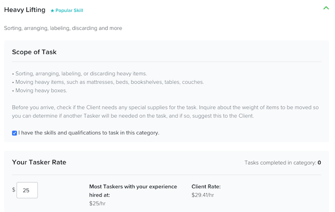 Pekerjaan TaskRabbit dalam kategori Pengangkatan Berat