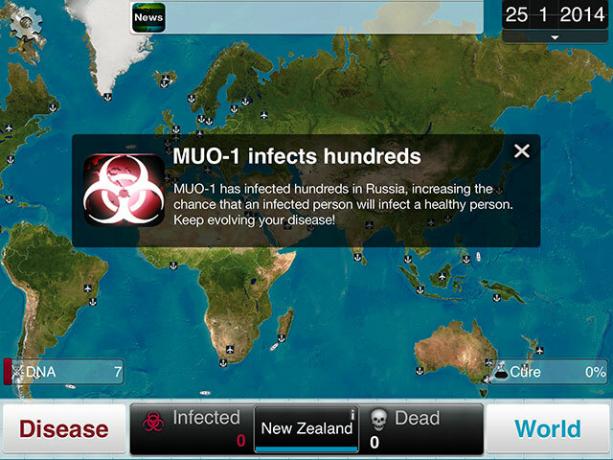 Pilih Penyakit & Hapus Kemanusiaan di Plague Inc. menginfeksi