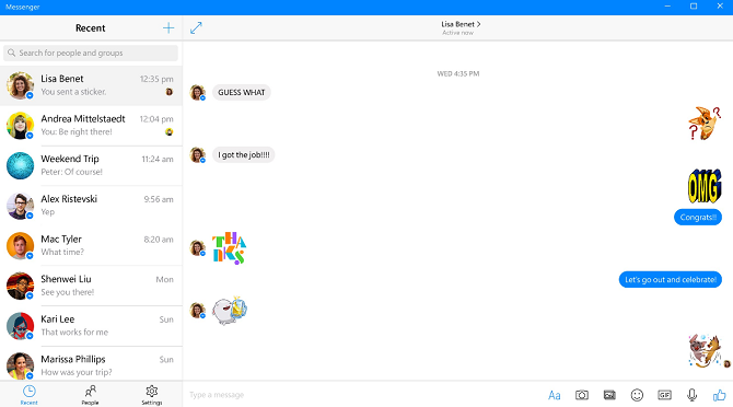 aplikasi messenger windows 10