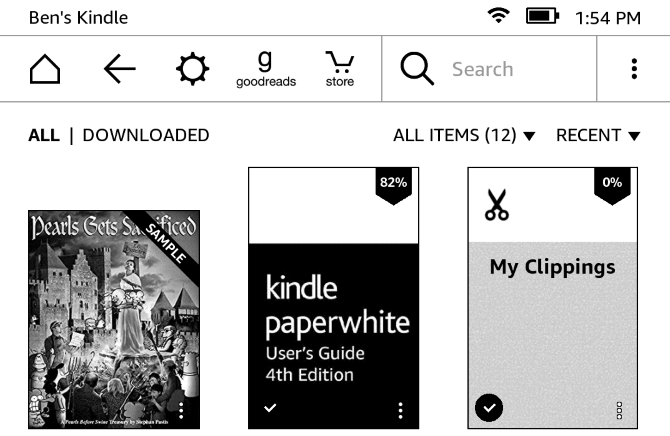 Cara Mengatur dan Menggunakan Kindle Paperwhite Anda 12 Perpustakaan Paperwhite