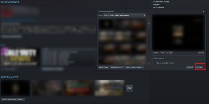 Pengunggah tangkapan layar steam