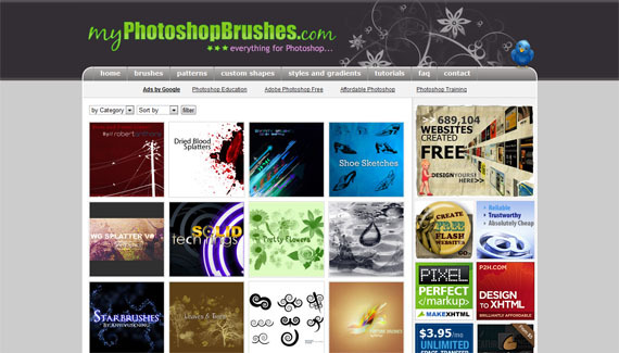 6 Situs Terbaik Untuk Mengunduh Photoshop Brushes myphotoshopbrushes Gratis