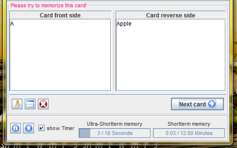 Pauker - Timer Program Java Flash Card Freeware yang Mudah Digunakan