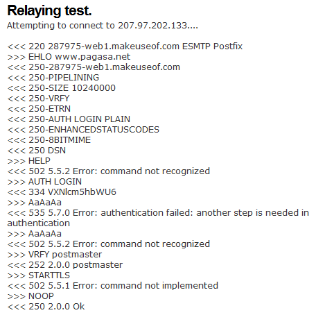 uji server smtp Anda