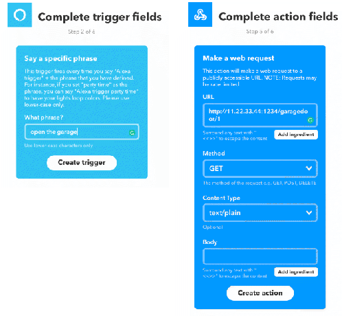 IFTTT Alexa dan webhook applet