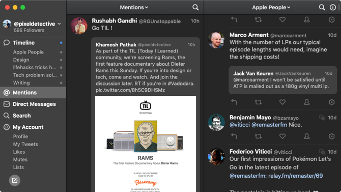 Tweetbot 3 Mode gelap