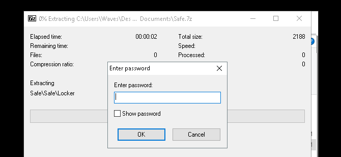 Cara Melindungi Folder Kata Sandi di Windows, masukkan kata sandi file zip