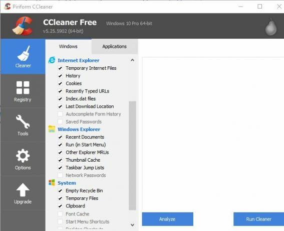 6 Tips dan Trik CCleaner untuk Membersihkan Komputer Anda secara Efektif 01 CCleaner Memilih Item yang akan Dibersihkan