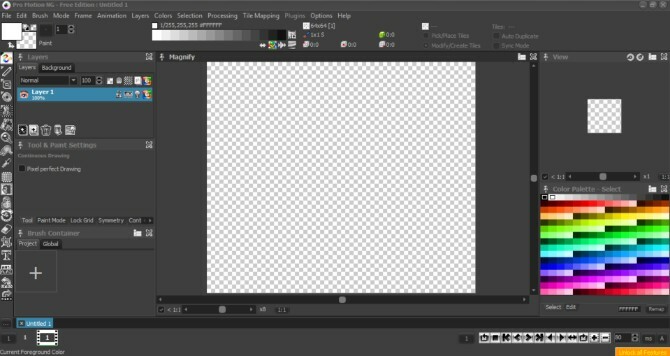 Pro Motion NG Pixel Art Tool Pengembang Game Retro