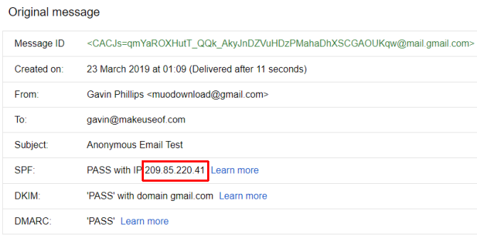 gmail melacak alamat ip