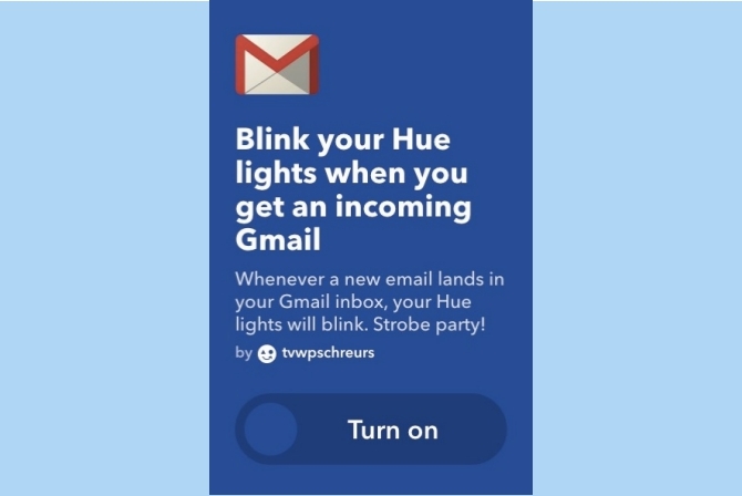 ifttt gmail blink lampu pintar