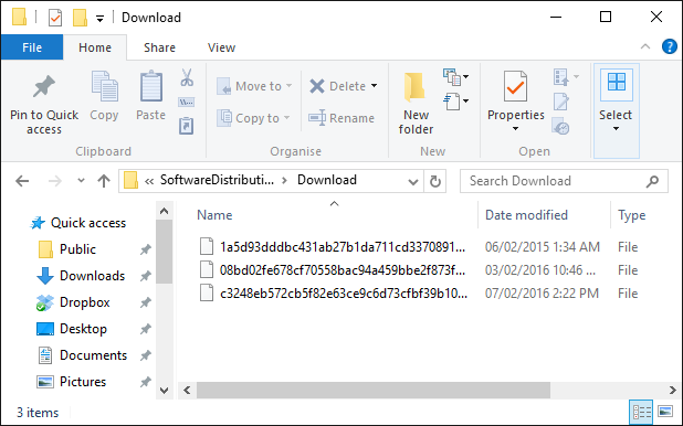 memperbarui folder unduhan